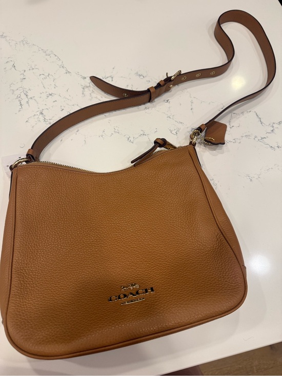 Coach Handbags - Coach Ellie File Bag (01648) Pebbled Leather in Light Saddle Brown